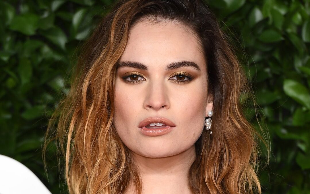 Lily James’s ’90s Bombshell Hair Was Golden Globes Gold — See Photo