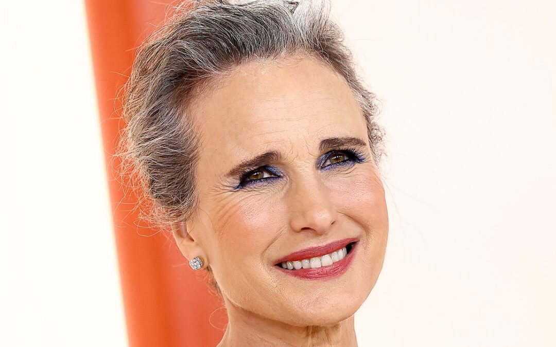 It Makes Andie MacDowell Laugh That You Think Gray Hair Makes Her Look Older — See Video