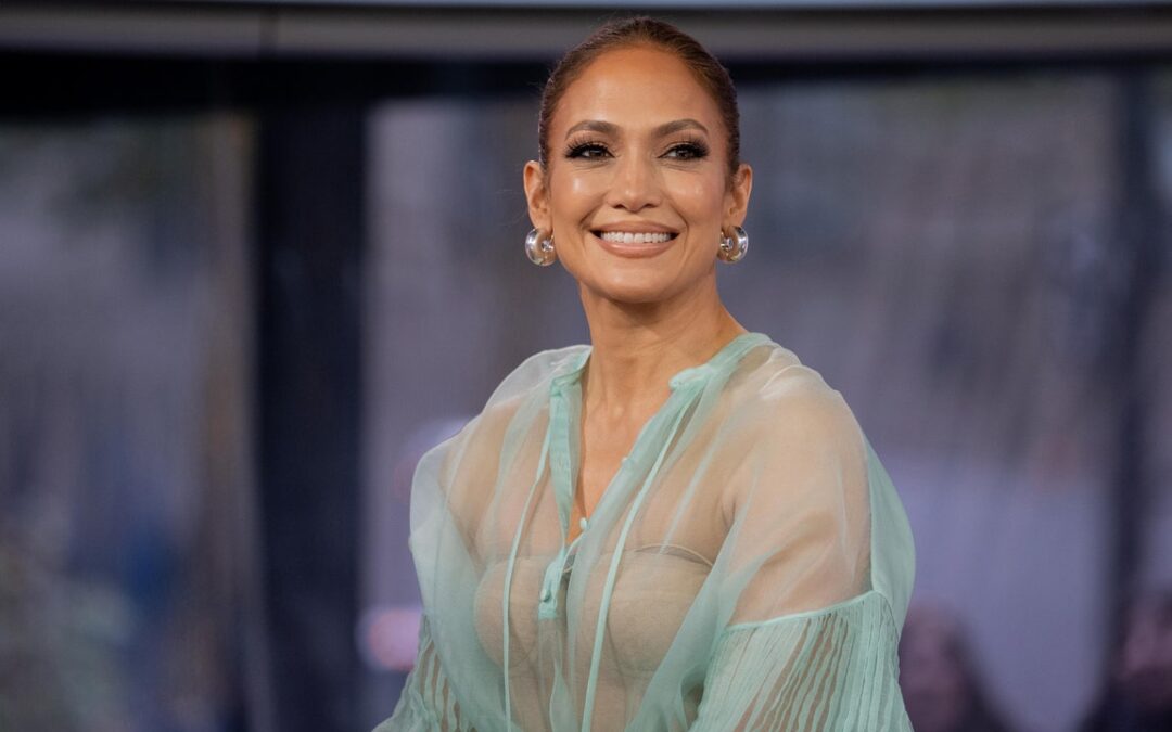 Jennifer Lopez Took the Milk Bath Manicure Up a Notch with “Celestial Shimmer” Nails — See Photos