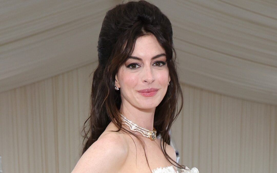So, Is Anne Hathaway Wearing a Bumpit at the 2023 Met Gala? — See Photos